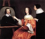 HONTHORST, Gerrit van Margareta Maria de Roodere and Her Parents sg USA oil painting artist